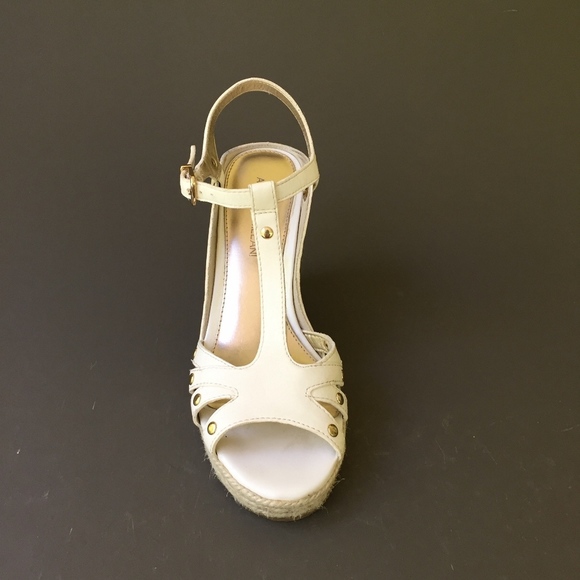 Antonio Melani Leather Wedge Platform Espadrille Sandal size 8.5 - Picture 2 of 7